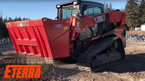 crusher bucket for skid steer|skid steer rock grinder.